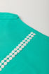 Lace Bow Detail Raw Edge Cotton Blend Tee