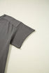 Lace Bow Detail Raw Edge Cotton Blend Tee