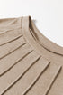 Lace Contrast Cuff Raglan Sleeve Seam Detail Top