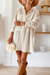 Lace Crochet Collared Tunic Oversized Shirt