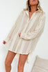 Lace Crochet Collared Tunic Oversized Shirt