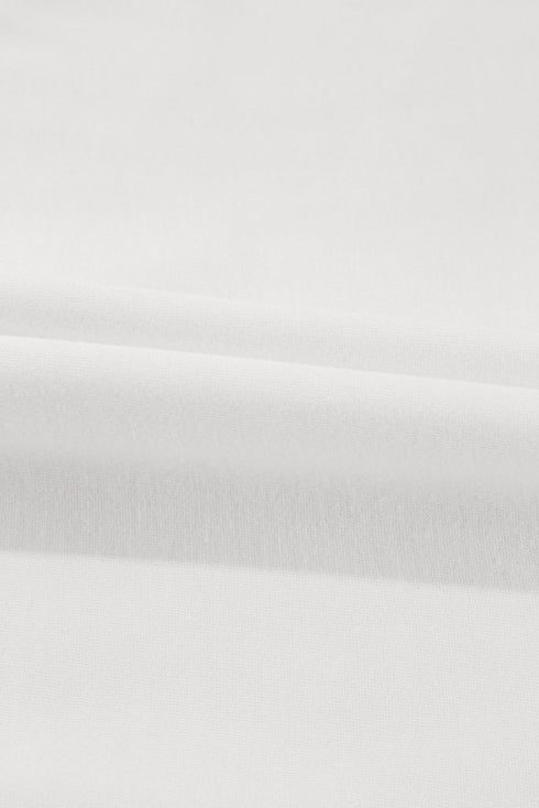 Lace Crochet Short Sleeve Round Neck T Shirt