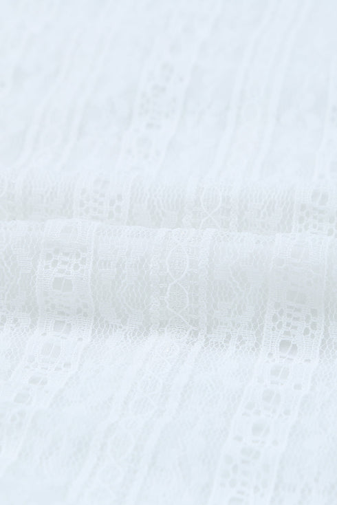 Lace Cut-Out Deep V Neck Bodysuit