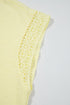 Lace Patchwork Cap Sleeve Round Neck Detail Tee
