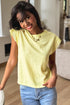 Lace Patchwork Cap Sleeve Round Neck Detail Tee
