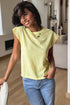 Lace Patchwork Cap Sleeve Round Neck Detail Tee