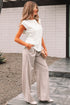 Lace Patchwork Cap Sleeve Round Neck Detail Tee