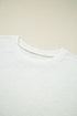 Lace Patchwork Cap Sleeve Round Neck Detail Tee