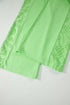 Lace Patchwork Half Sleeve Wide Leg Matching Pant Set