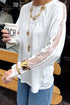 Lace Patchwork Round Neck Long Sleeve Top