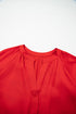 Lace Patchwork V Neck Button Front Shirt