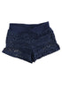 Lace Shorts Attached Swim Bottom