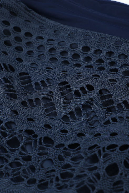 Lace Shorts Attached Swim Bottom