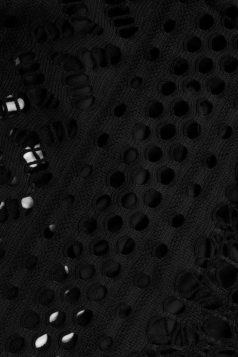 Lace Shorts Attached Swim Bottom