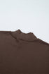 Lace Spliced Hem High Neck Pullover Sweatshirt