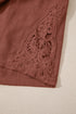 Lace Splicing Drawstring Elastic Waist Loose Linen Casual Shorts