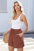 Lace Splicing Drawstring Elastic Waist Loose Linen Casual Shorts