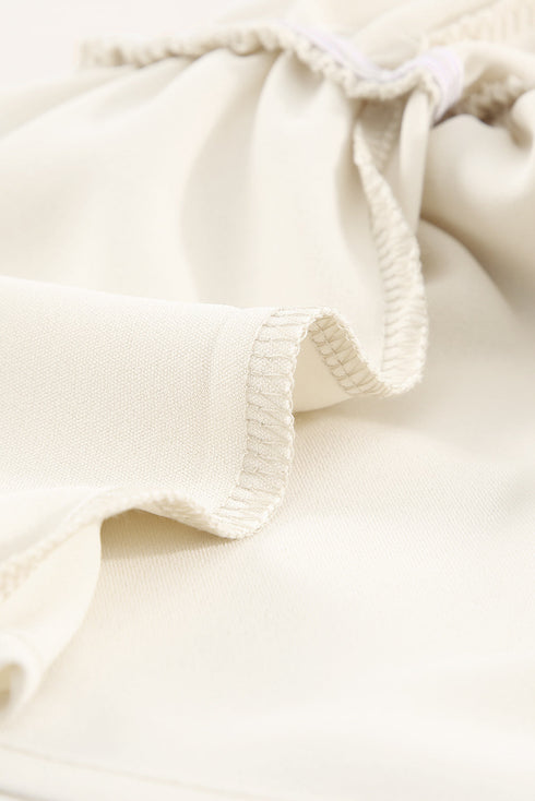 Lace Splicing V Neck Short Sleeve Blouse