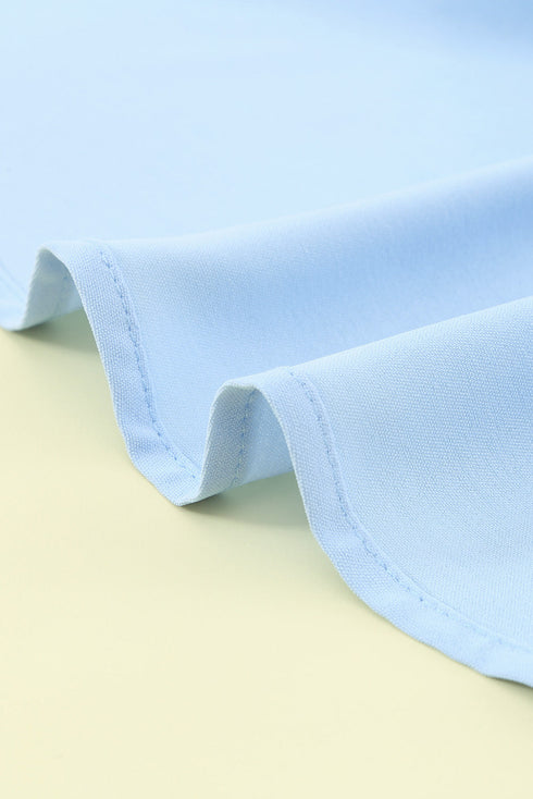 Lace Splicing V Neck Short Sleeve Blouse