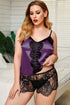 Lace Tank Top & Short With Thong Plus Size Lingerie Set