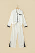 Lace Trim Button Front Long Sleeve Pajama Set