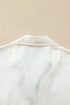 Lace Trim Button Front Long Sleeve Pajama Set