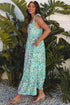 Lace Trim Floral Print Tiered Maxi Dress
