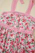 Lace Trim Floral Print Tiered Maxi Dress