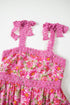 Lace Trim Floral Print Tiered Maxi Dress
