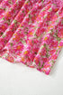 Lace Trim Floral Print Tiered Maxi Dress