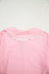 Lace Trim Peter Pan Sweatshirt Skirt Two Piece Dress