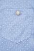 Lace Trim Swiss Dot Patchwork Collared Button Down Blouse