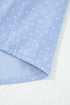 Lace Trim Swiss Dot Patchwork Collared Button Down Blouse