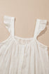 Lace Trim Textured Button Front Sleeveless Woven Top