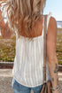 Lace Trim Textured Button Front Sleeveless Woven Top