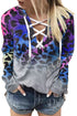 Lace Up Long Sleeve Pullover Hoodie