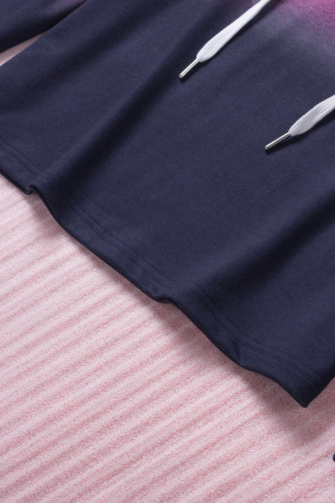 Lace Up Long Sleeve Pullover Hoodie