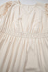 Lacy Embroidery Patchwork V Neck Short Sleeve Maxi Dress