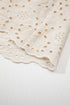 Lacy Embroidery Patchwork V Neck Short Sleeve Maxi Dress