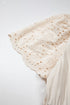 Lacy Embroidery Patchwork V Neck Short Sleeve Maxi Dress