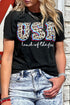 Land Of The Free Animal Print Graphic Tee
