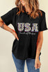 Land Of The Free Animal Print Graphic Tee