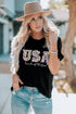 Land Of The Free Animal Print Graphic Tee