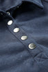Lantern Sleeve Snap Button Placket Washed Pullover Casual Round Neck Sweatshirt