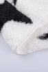 Lapel Collar Scatter Star Print Fuzzy Fleece Coat