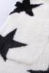 Lapel Collar Scatter Star Print Fuzzy Fleece Coat