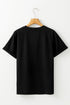 Large Bowknot Graphic Print Crewneck Short Sleeve Tee