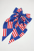 Large Canvas Bow With Stars And Stripes Hair Clip