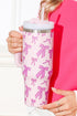 Large Capacity Bowknot Print Alloy Travel Cup Tumbler