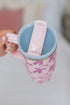 Large Capacity Bowknot Print Alloy Travel Cup Tumbler